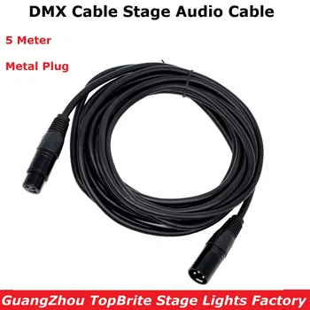 3-КОНТАКТНАЯ сигнальная линия DMX, 5-метровый светодиодный номинальный свет, DMX-кабель, Сценический Аудиокабель, Микрофонный кабель для движущейся головки, светодиодный противотуманный аппарат