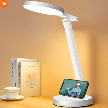 Настольная лампа Xiaomi LED Защита глаз Рабочий стол Зарядка для студентов колледжа USB Обучение Детская спальня для чтения Ночник
