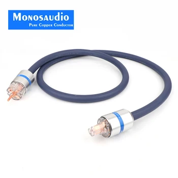 Monosaudio P902 99,9998% чистый медный кабель питания Schuko HIFI EMC Shield Провод питания EUR версия сетевого шнура переменного тока