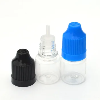 200 шт. пустая бутылка из прозрачного ПЭТ-пластика объемом 3 мл, бутылочки-капельницы для жидкости с защитой от детей, Бесплатная доставка
