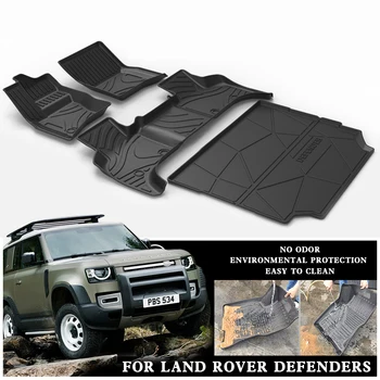 Используется для ковриков багажника Land Rover Defender по индивидуальному заказу Коврик для хранения заднего багажника Автомобиля Грузовой лоток Багажник Водонепроницаемые защитные накладки Коврик