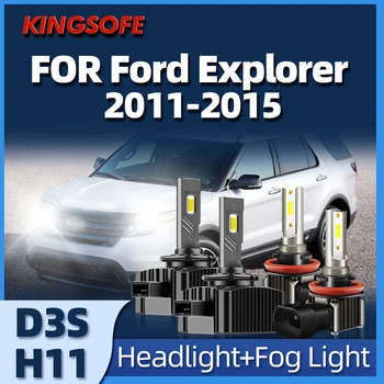 Светодиодные фары HID D3S Turbo LED 40000LM CSP чип 6000 K 110 Вт Противотуманная фара для Ford Explorer 2011 2012 2013 2014 2015