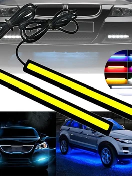 Cob LED Универсальный дневной ходовой свет, автомобильная светодиодная лента, внешние огни, Авто Водонепроницаемая лампа для укладки автомобилей, Автоаксессуары