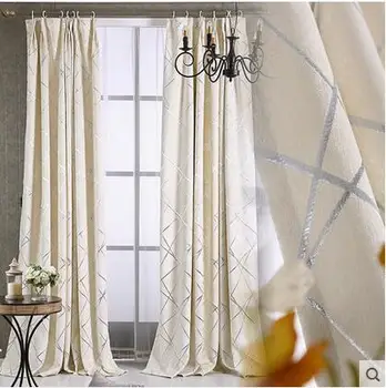 Современные шторы с геометрической вышивкой Для гостиной/Спальни, плотные шторы для Обработки окон/шторы для домашнего декора