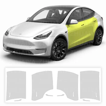 Предварительно вырезанная Защитная пленка для автомобильной краски толщиной 7,5 мм, Прозрачный бюстгальтер, набор наклеек PPF для Tesla Model Y 2020 2021 2022 2023