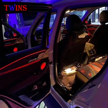 Светодиодный рассеянный свет для BMW новой 5 серии G38 G30 64 цвета, динамик на дверной панели, алмазные купольные твитеры, синхронизированные с подсветкой автомобиля
