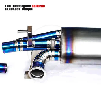 Уникальная труба выпускного коллектора из титанового сплава Подходит для электронного клапана автоматической модификации Lamborhini Gallardo LP550