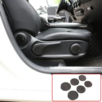 6 шт. наклейки на панель кнопок регулировки сиденья из мягкого углеродного волокна для Mercedes Benz B Class W247 2019-2020 Автомобильные аксессуары