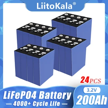 24шт 3,2 v 200Ah Lifepo4 Аккумулятор класса A Новый lifepo4 batteri diy солнечные батареи для RV освобождение от налогов ЕС США