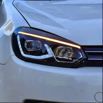 Автомобильная фара в сборе для Volkswagen vw golf 6 модифицированный golf 8 led DRL дневной ходовой свет поворотник головной фонарь