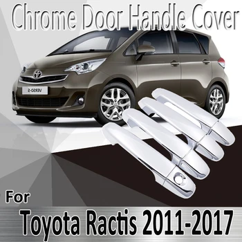 Для Toyota Ractis Verso-S Space Verso Subaru Trezia 2011 ~ 2017 Наклейки Для Укладки Хромированная Дверная Ручка Крышка Ремонт Автомобильных Аксессуаров