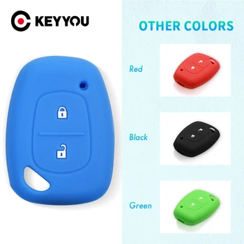 KEYYOU 2 Кнопки Силиконовый чехол для дистанционного ключа автомобиля Чехол Для Renault Traffic Kangoo