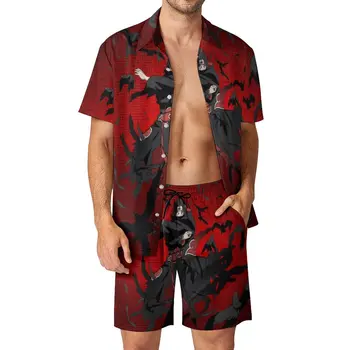Японский Аниме Akatsukiers Мужской пляжный костюм, комплект из 2 предметов, высококачественный винтажный Пляжный Костюм, Размер США