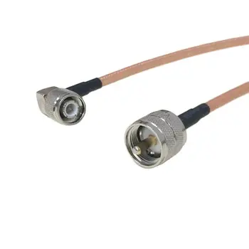 Высококачественный Штекер UHF PL259 с низким Затуханием, переключатель TNC, Прямоугольный Штекерный кабель с Косичкой RG142, Адаптер 50 см/100 см