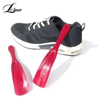 Рожки для обуви 1ШТ Профессиональный Черный Красный Пластиковый Рожок для обуви В форме ложки, Рожок для обуви, Подъемник для обуви, Гибкое прочное Скольжение
