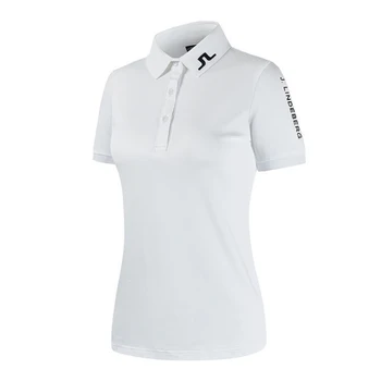 2023, новая женская летняя футболка для гольфа с короткими рукавами, дышащий, быстросохнущий, дышащий спортивный повседневный тонкий трикотаж, стрейч