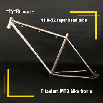 Бесплатная доставка!!! Титановая рама для горного велосипеда MTB 650B 26 `27,5`41,8-52 велосипед с головной трубкой