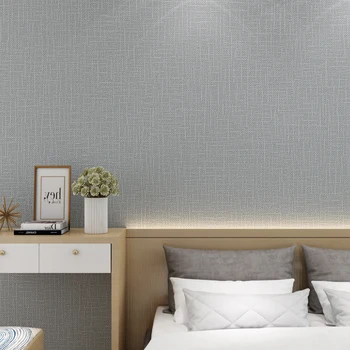 ПВХ Обои Современные Простые Скандинавские INS Однотонные Льняные Обои Гостиная Спальня Отель Фон Стены Домашнего Декора 3D Tapety