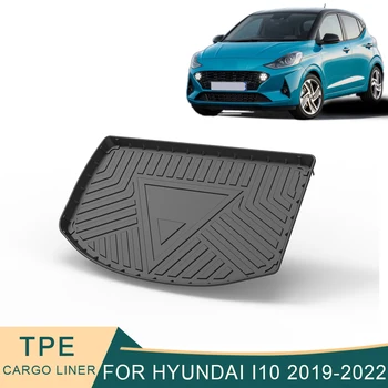 Для Hyundai Grand i10 AI3 2019-2022 Автомобильный Грузовой Лайнер Всепогодный TPE Нескользящие Коврики для багажника Водонепроницаемый Лоток Аксессуары Для Ковров для багажника