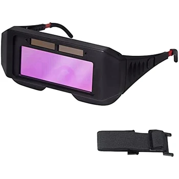 Защитные очки для сварщика, солнечные сварочные очки с автоматическим затемнением, регулируемый оттенок, очки для сварщика с датчиком