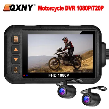 QXNY Видеорегистратор для мотоциклов 1080P/720P Dash Cam 3in Монитор Передняя Задняя Резервная камера Видеорегистратор Коробка Регистратор Аксессуары Водонепроницаемый
