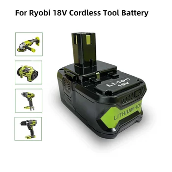 Замена Электроинструмента Литий-ионный Аккумулятор для Ryobi ONE + P108 18V 6000mAh Аккумуляторные Батареи для P102 P103 P107 1304299054