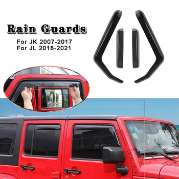Автоаксессуары Козырек на Боковое стекло Автомобиля Защита От Дождя Дверной Козырек Подходит для Jeep Wrangler JK 07-17 для JL 2018-2021 Unlimited 4 Двери