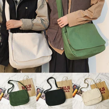 Однотонные дизайнерские модные женские сумки через плечо, высококачественная холщовая женская сумка через плечо, Повседневная школьная сумка для молодых студентов