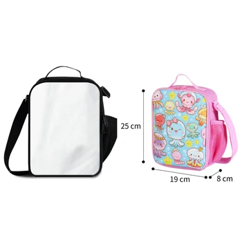 Сублимационный пустой принт для студентов и детей 25*19*8 Рюкзак для девочек и мальчиков, школьные сумки, набор для взрослых, черный/розовый