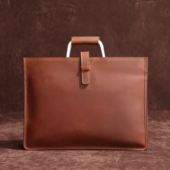 Сумки в винтажном стиле для мужчин 2022, дизайнерский роскошный тонкий портфель, сумка через плечо, мужские рабочие сумки из натуральной кожи, мужские сумки-тоут