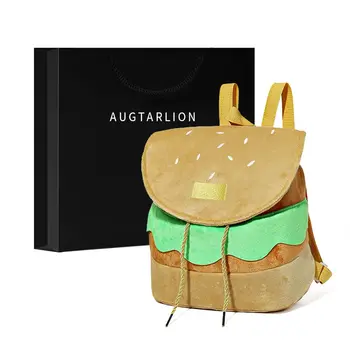 Рюкзак для гамбургеров, милый мультяшный маленький рюкзак, школьная сумка для кампуса, женский