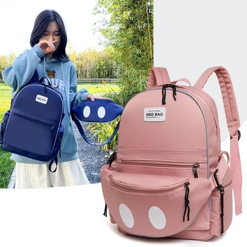 Модный рюкзак Weysfor из 2 предметов, женский школьный рюкзак большой емкости, холщовый рюкзак для девочек, модные винтажные дорожные сумки для ноутбука