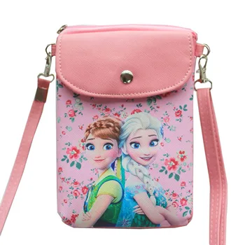 Новая сумка-мессенджер Disney Frozen Princess из искусственной кожи, сумка для закусок для девочек, милая женская Удобная сумка-мессенджер для мобильного телефона Frozen Elsa