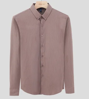 2000 Новых мужских повседневных фланелевых рубашек с длинными рукавами и двумя карманами, модный дизайн на пуговицах