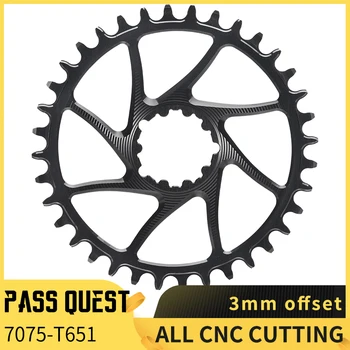 PASS QUEST GXP/DUB Устанавливает непосредственно Велосипедную звезду со Смещением 3 мм/6 мм, Узкие Широкие зубья, Цепное колесо для горного Велосипеда, Овальное/Круглое
