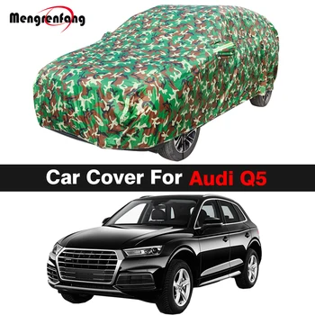 Камуфляжный Водонепроницаемый автомобильный чехол для внедорожника Audi Q5 с защитой от ультрафиолета, Солнцезащитный козырек, устойчивый к дождю, Снегу, Пылезащитный чехол