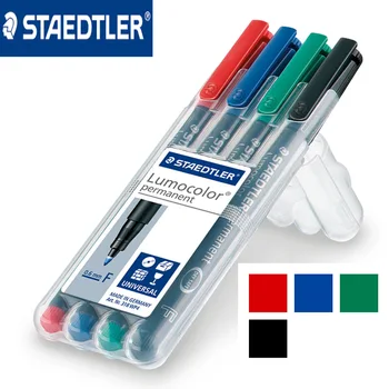 Staedtler 318-WP4 Lumocolor Перманентный Маркер Fine Point 0,6 мм Универсальные Ручки Краска для Письма CD Бумага Дерево Универсальный