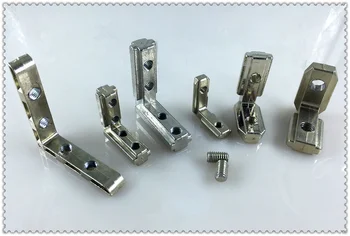 T слот L тип 90 градусов стандарт ЕС 4040 алюминиевый профиль Внутренний угловой соединительный кронштейн с 2 шт. винтами 1 шт.