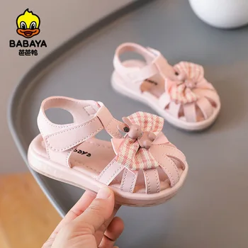 Детские сандалии Babaya, обувь принцессы для девочек, лето 2023, Новые дышащие детские пляжные сандалии для девочек