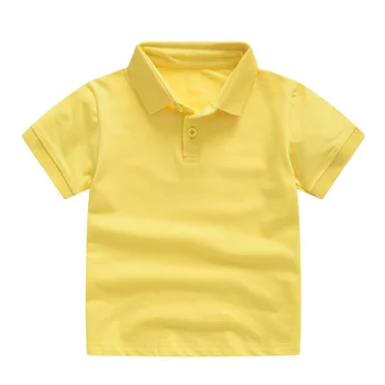 новая летняя рубашка поло для мальчиков 2023 года с короткими рукавами, однотонная высококачественная рубашка с короткими рукавами