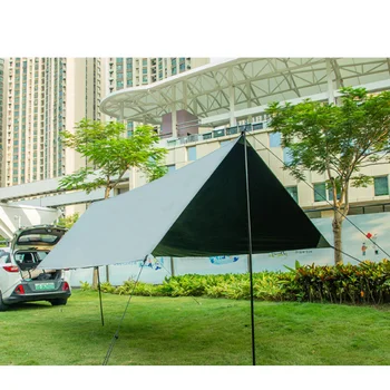 Виниловый навес, уличная палатка, защита от солнца, переносной навес для кемпинга, оборудование для беседки с серебряным покрытием для пикника