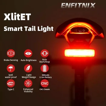 Новый XlitET Фонарик с функцией автоматического запуска остановки тормоза для заднего фонаря Велосипеда светодиодный Задний фонарь XlIte 100 CubeliteII 200
