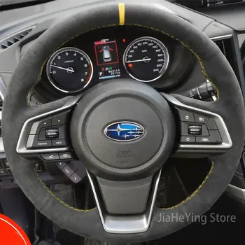 Изготовленная по индивидуальному заказу Вручную Нескользящая Кожаная Оплетка Крышки Рулевого колеса Автомобиля Subaru Forester 2019 Ascent 2019 Crosstrek