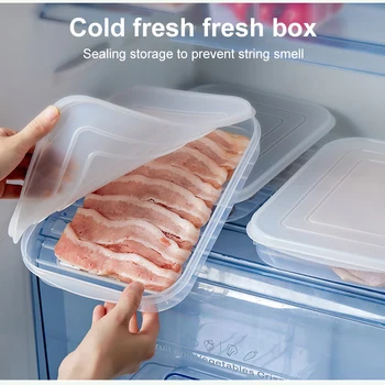 Морозильная камера, Коробка для пельменей, Контейнер для хранения продуктов, Штабелируемая коробка для хранения продуктов с крышкой, Квадратная пластиковая однослойная герметичная прозрачная коробка