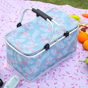 Складная корзина для пикника с горячей и холодной водой, корзина для фруктов, сумка для горячего и холодного пикника