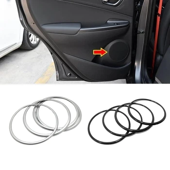 Для Hyundai Kona Encino 2017-2020 ABS Матовая автомобильная наклейка Для Укладки звука, Говорящего со Звуком, кольцо, отделка круга, рамка, отделка крышки, 4 шт.